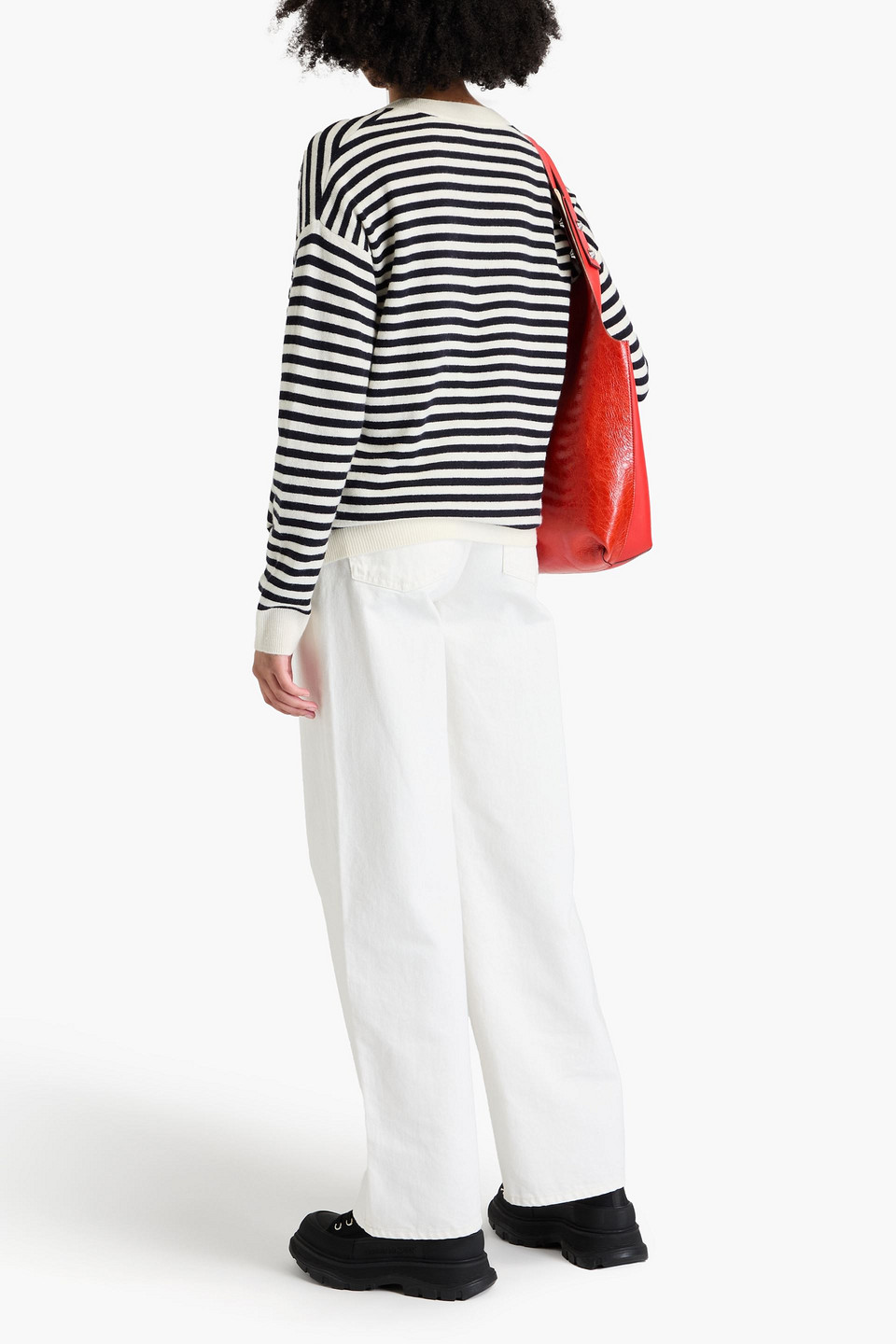 CHINTI & PARKER STRIPED WOOL AND CASHMERE-BLEND SWEATER