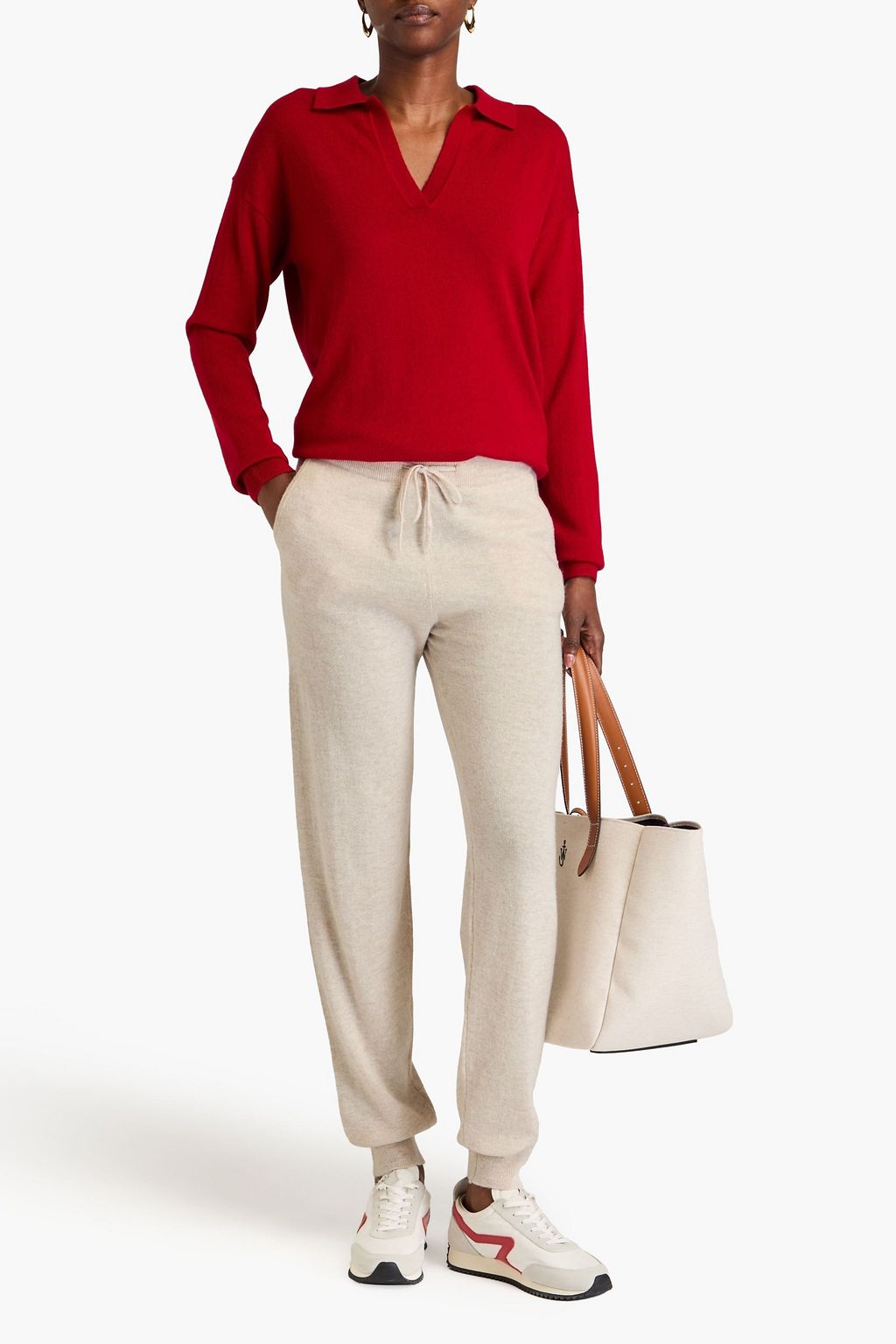 CHINTI & PARKER Wool and cashmere-blend track pants