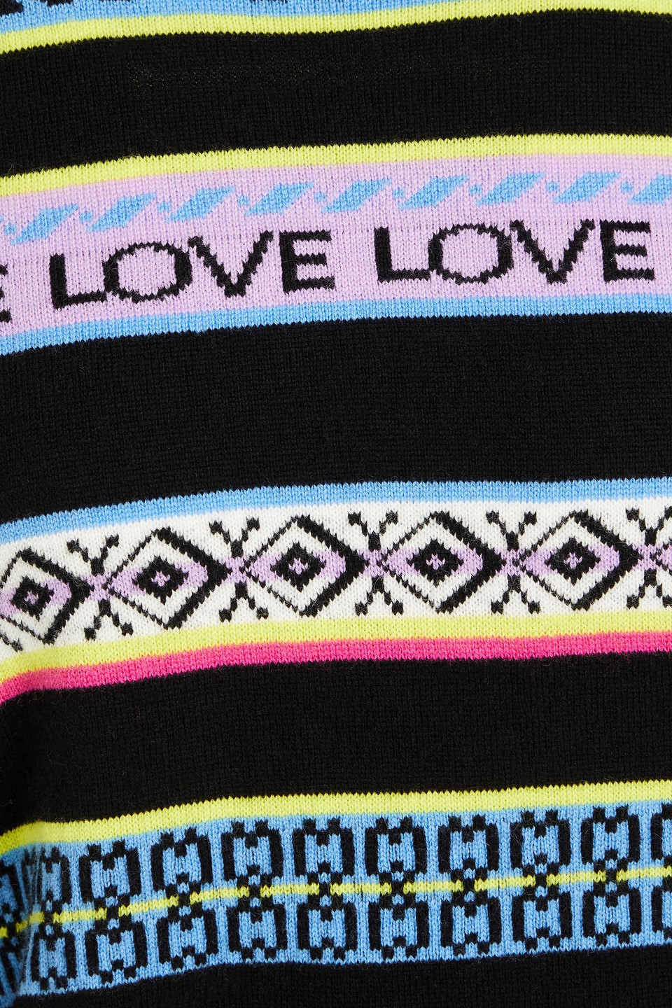 CHINTI & PARKER INTARSIA WOOL AND CASHMERE-BLEND SWEATER
