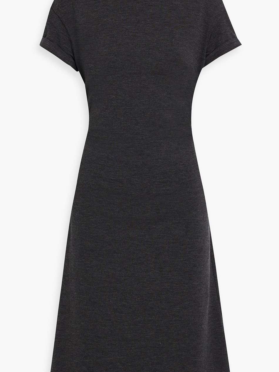 sequin-embellished wool-blend jersey midi dress