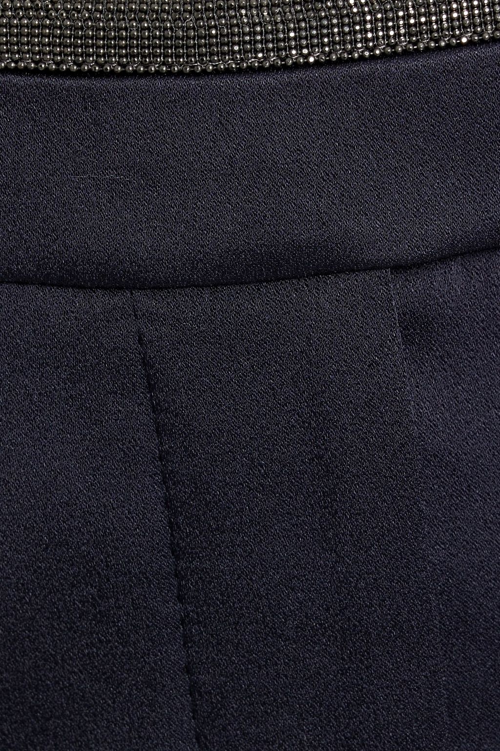 BRUNELLO CUCINELLI Bead-embellished satin-crepe maxi skirt
