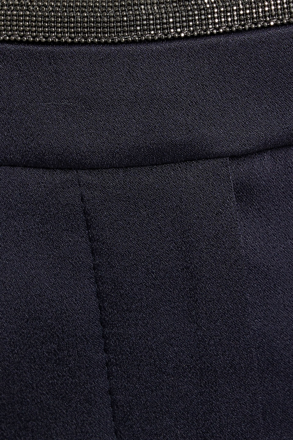 BRUNELLO CUCINELLI BEAD-EMBELLISHED SATIN-CREPE MAXI SKIRT