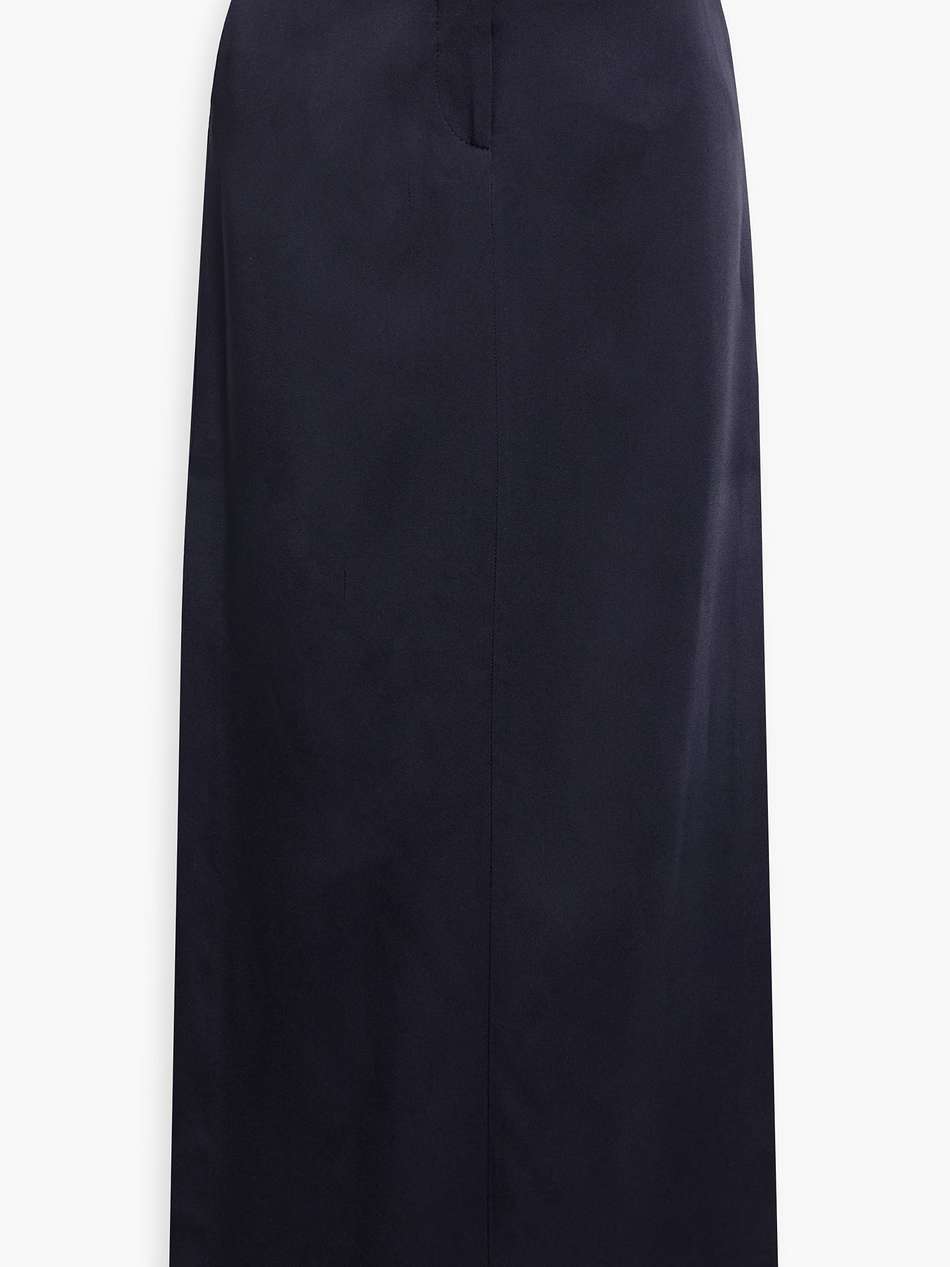 bead-embellished satin-crepe maxi skirt