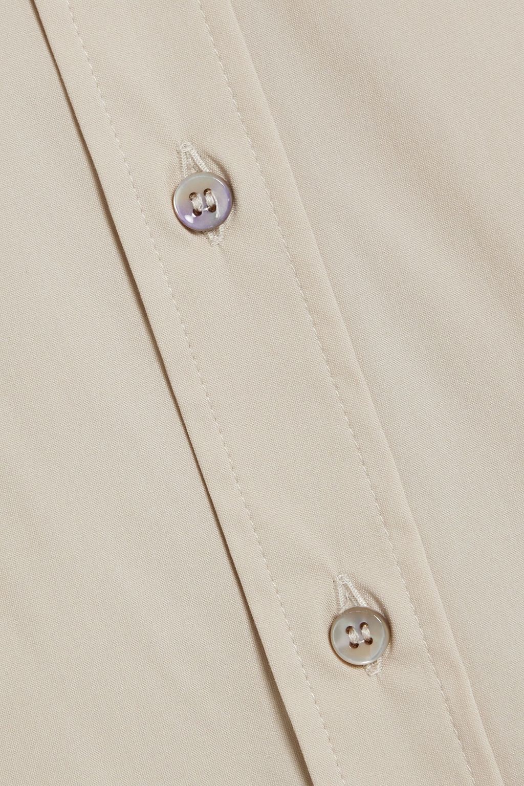 BRUNELLO CUCINELLI Bead-embellished cotton-blend poplin shirt
