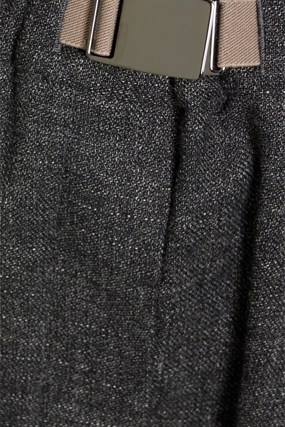 Brunello Cucinelli Trousers Elastic Waistband Contrast Stitching In Charcoal