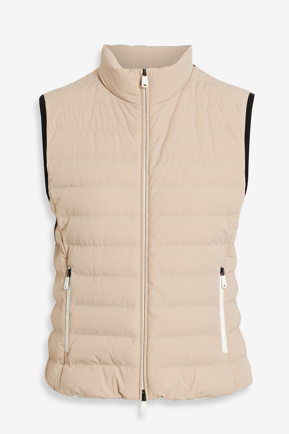 Brunello Cucinelli Quilted Shell Down Vest In Neutral