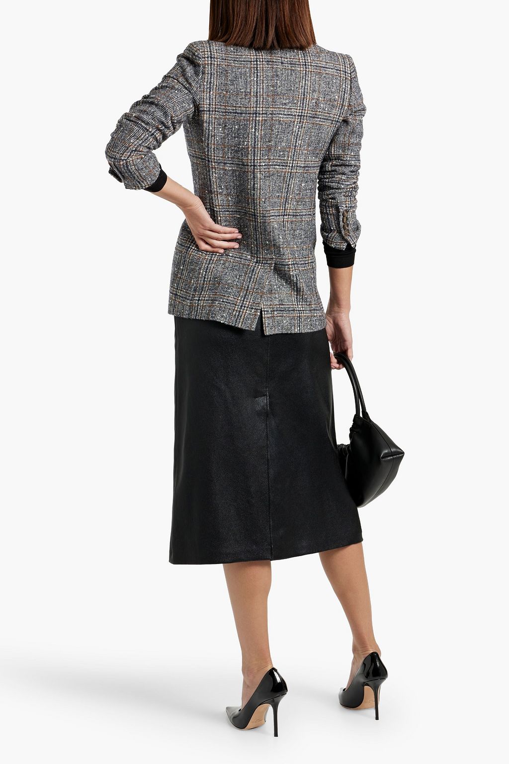 BRUNELLO CUCINELLI Leather midi skirt