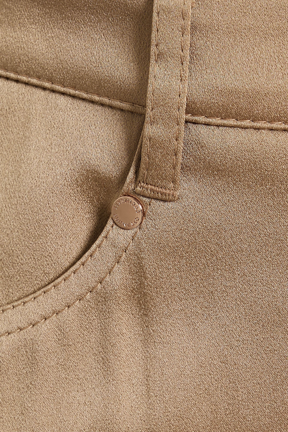 Brunello Cucinelli Satin-crepe Midi Skirt In Sand