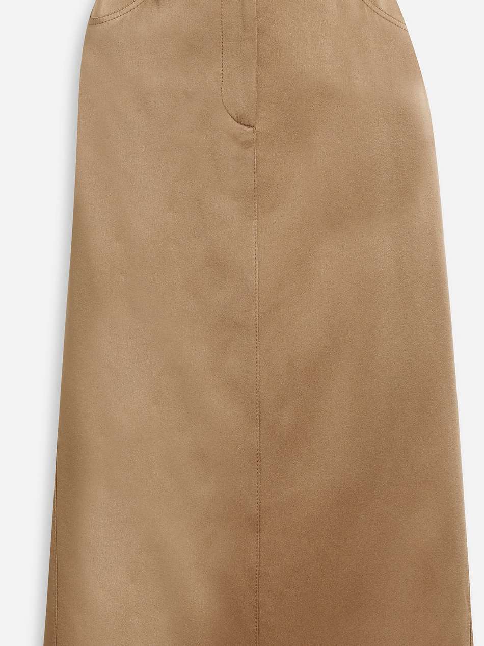 satin-crepe midi skirt