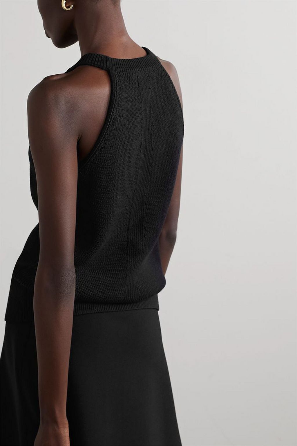 CO Ribbed cotton-blend tank
