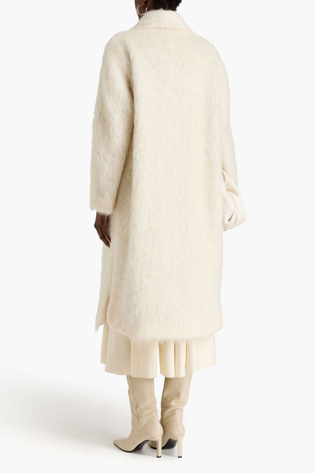 GENTRYPORTOFINO Brushed mohair-blend coat