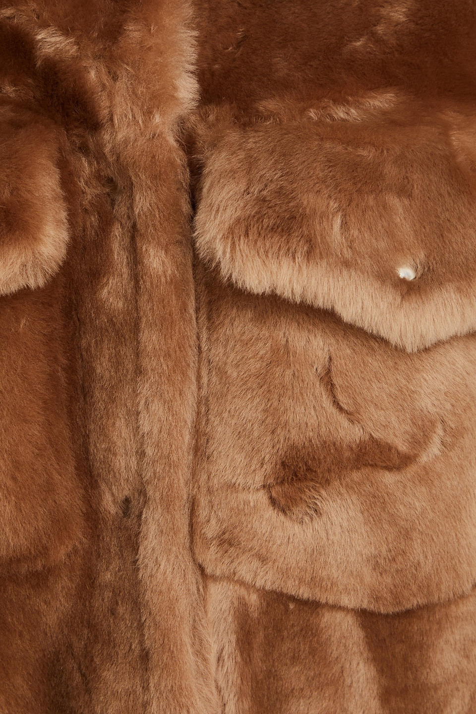 Shop Yves Salomon Shearling Coat In Camel