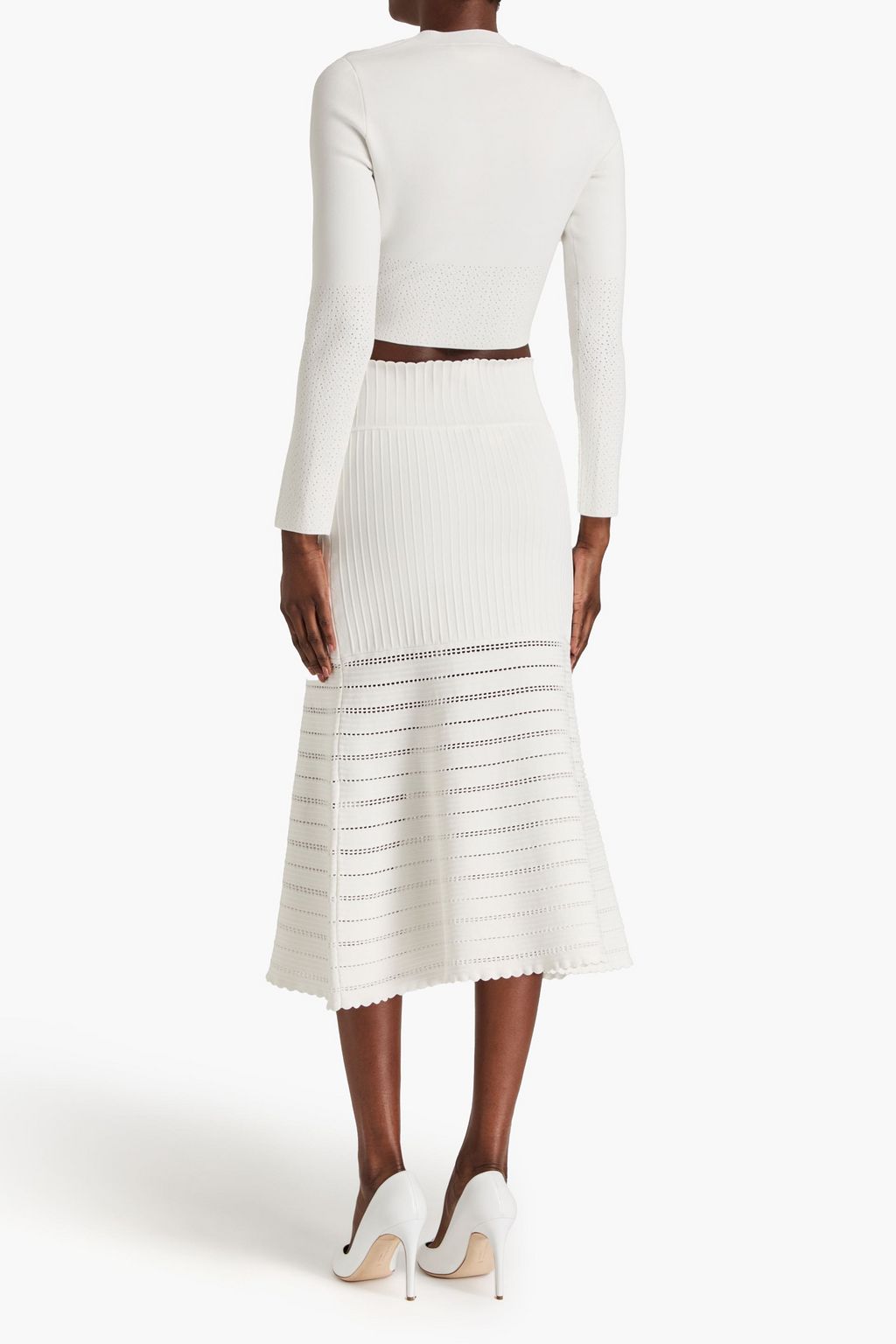 VB BODY VICTORIA BECKHAM كارديغان بحبكة من نسيج مطاط