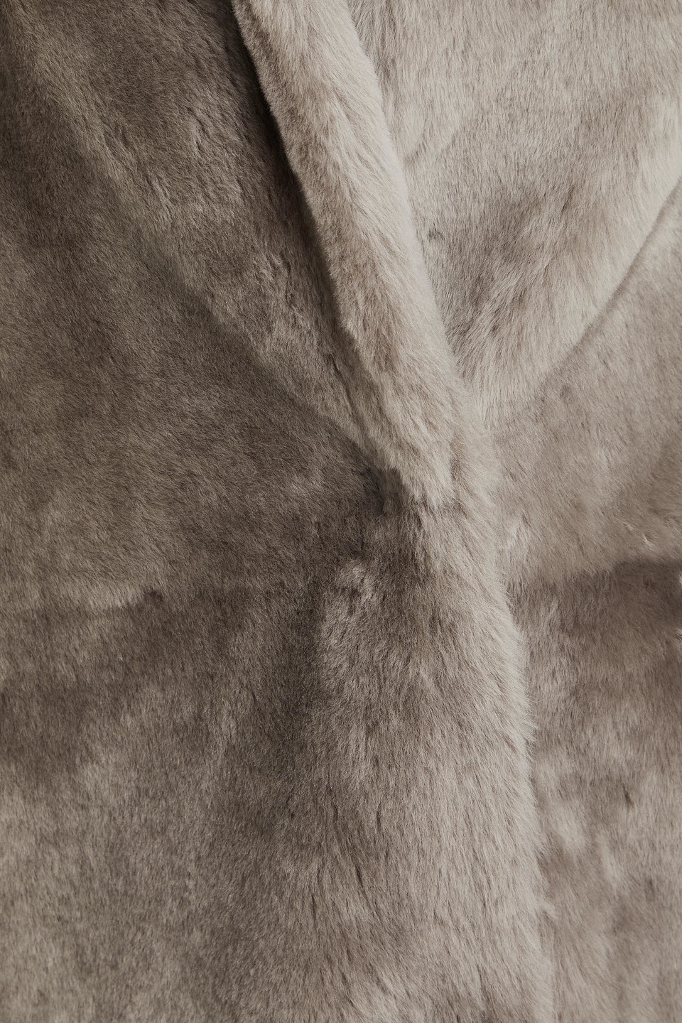Shop Yves Salomon Shearling Coat In Gray