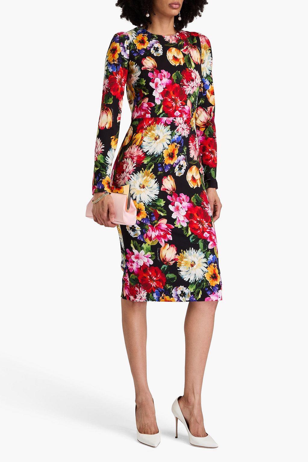 DOLCE&GABBANA Floral-print crepe dress