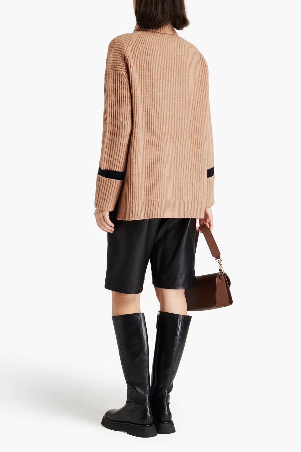 CHINTI & PARKER RIBBED WOOL TURTLENECK SWEATER