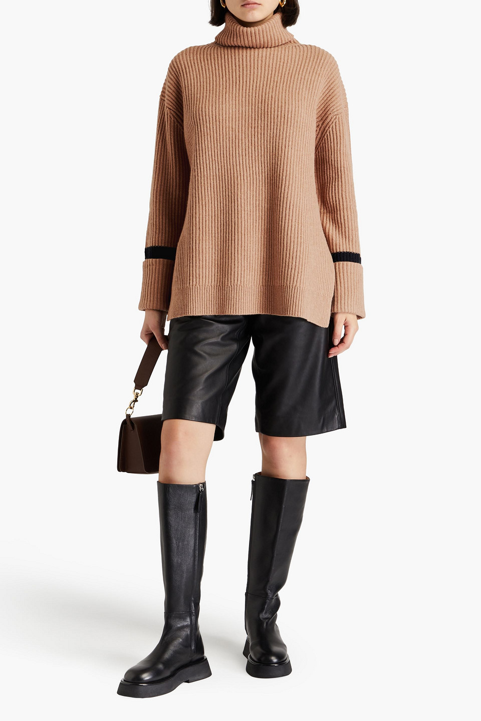 CHINTI & PARKER RIBBED WOOL TURTLENECK SWEATER