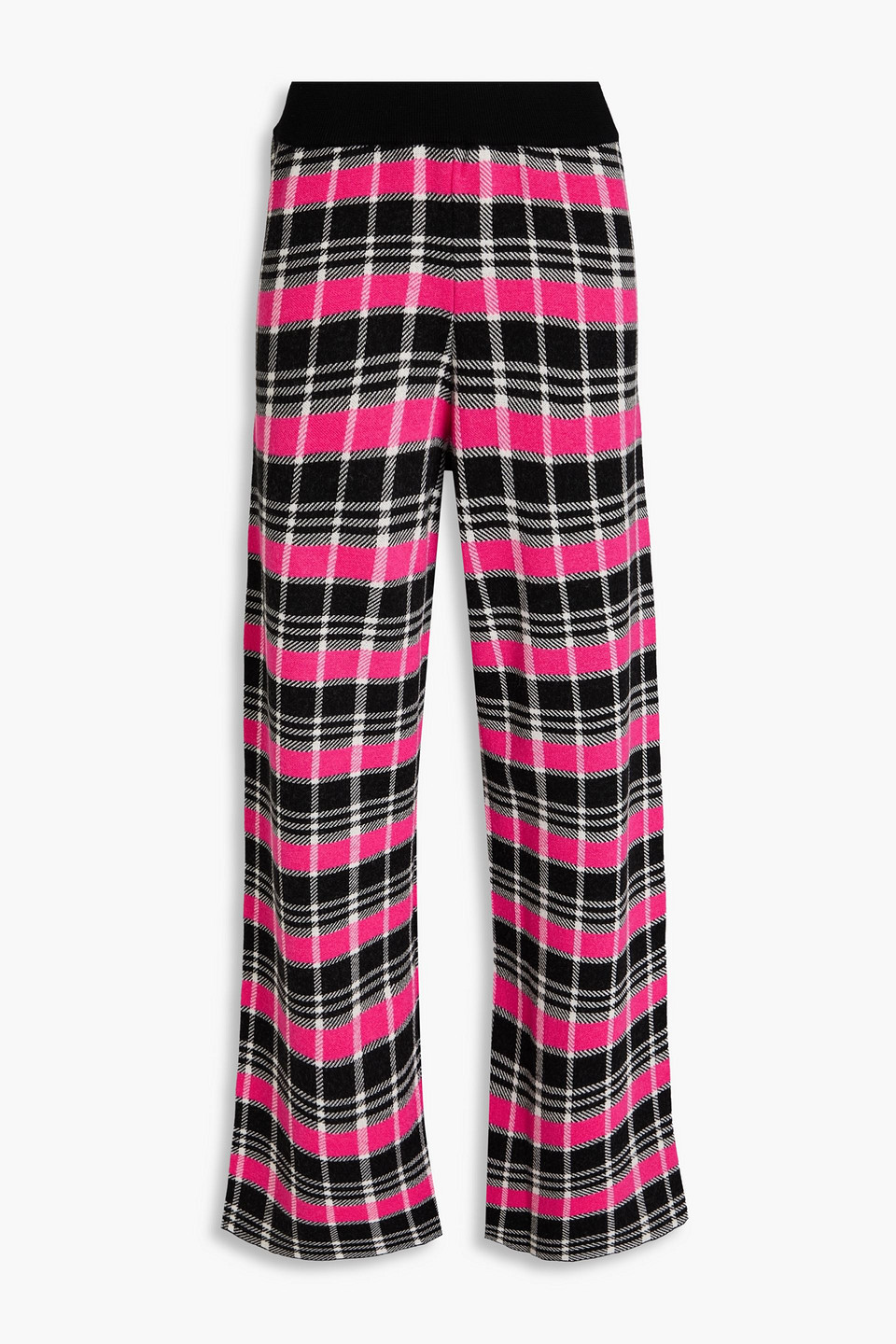 Chinti and Parker - Checked wool track pants - Black - S
