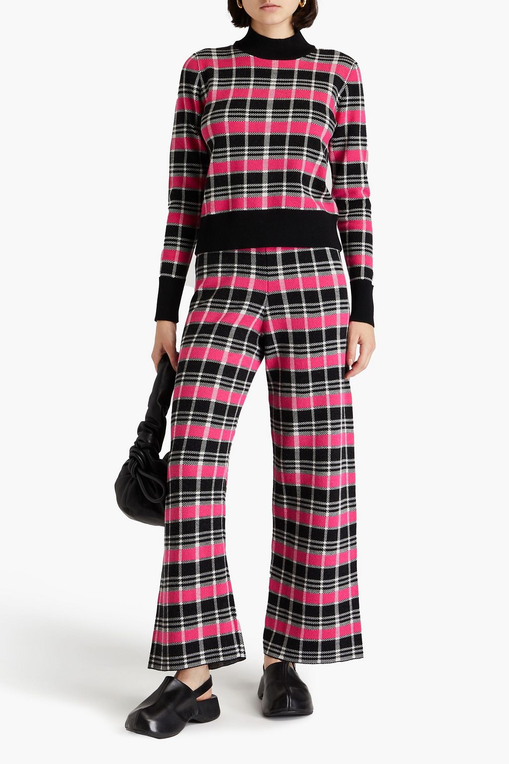 CHINTI & PARKER Checked wool track pants
