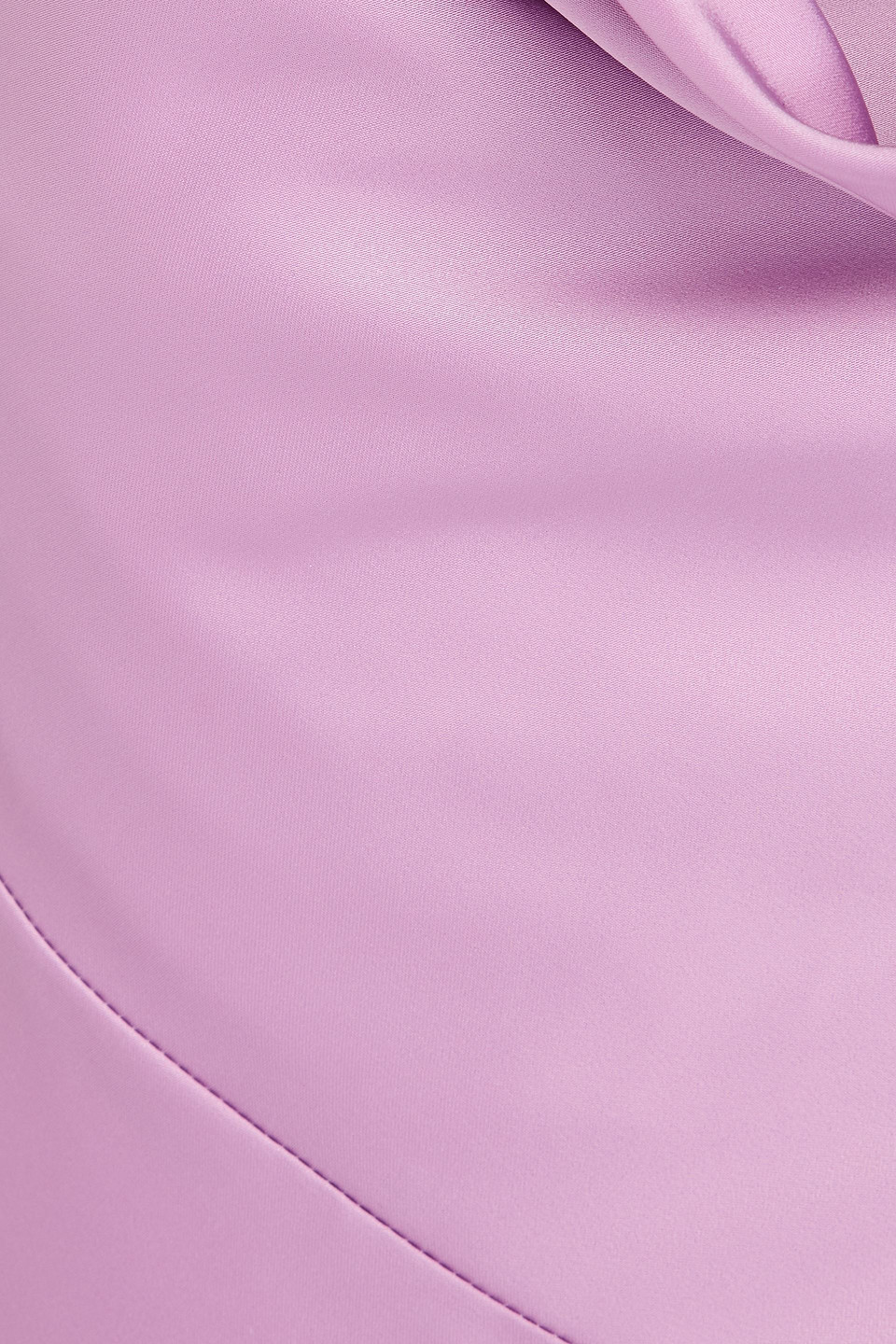 Rhea Costa Lace-up Draped Stretch-satin Gown In Lilac