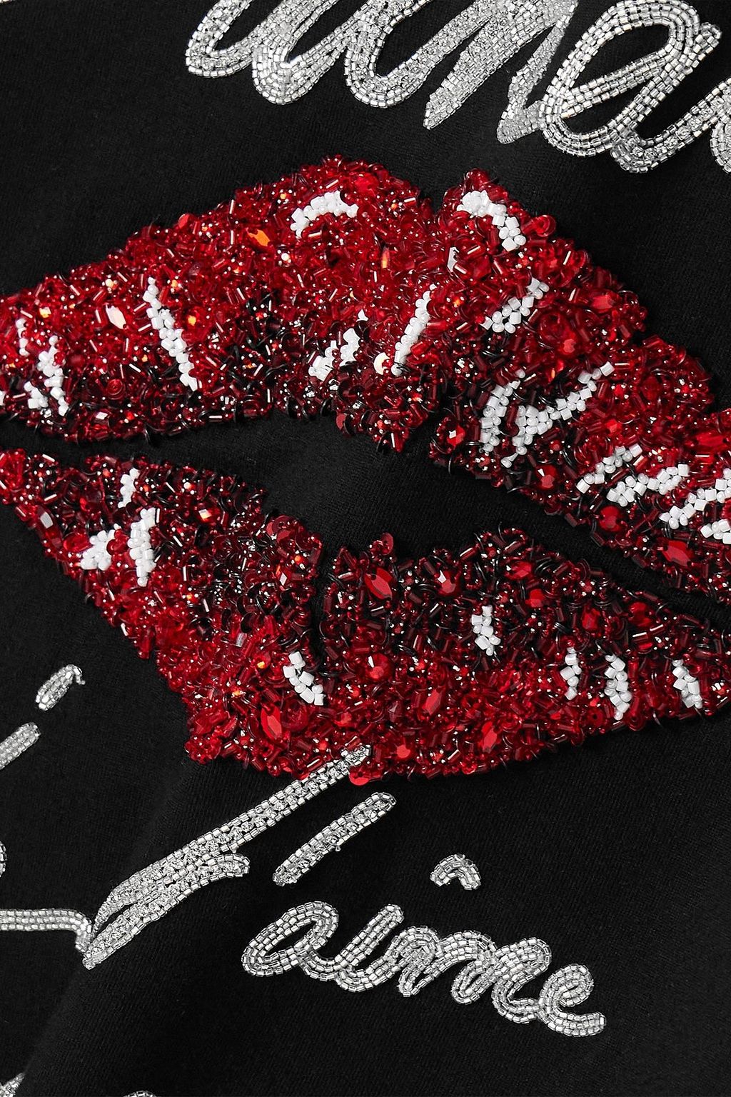 BALMAIN Embellished cotton-jersey T-shirt