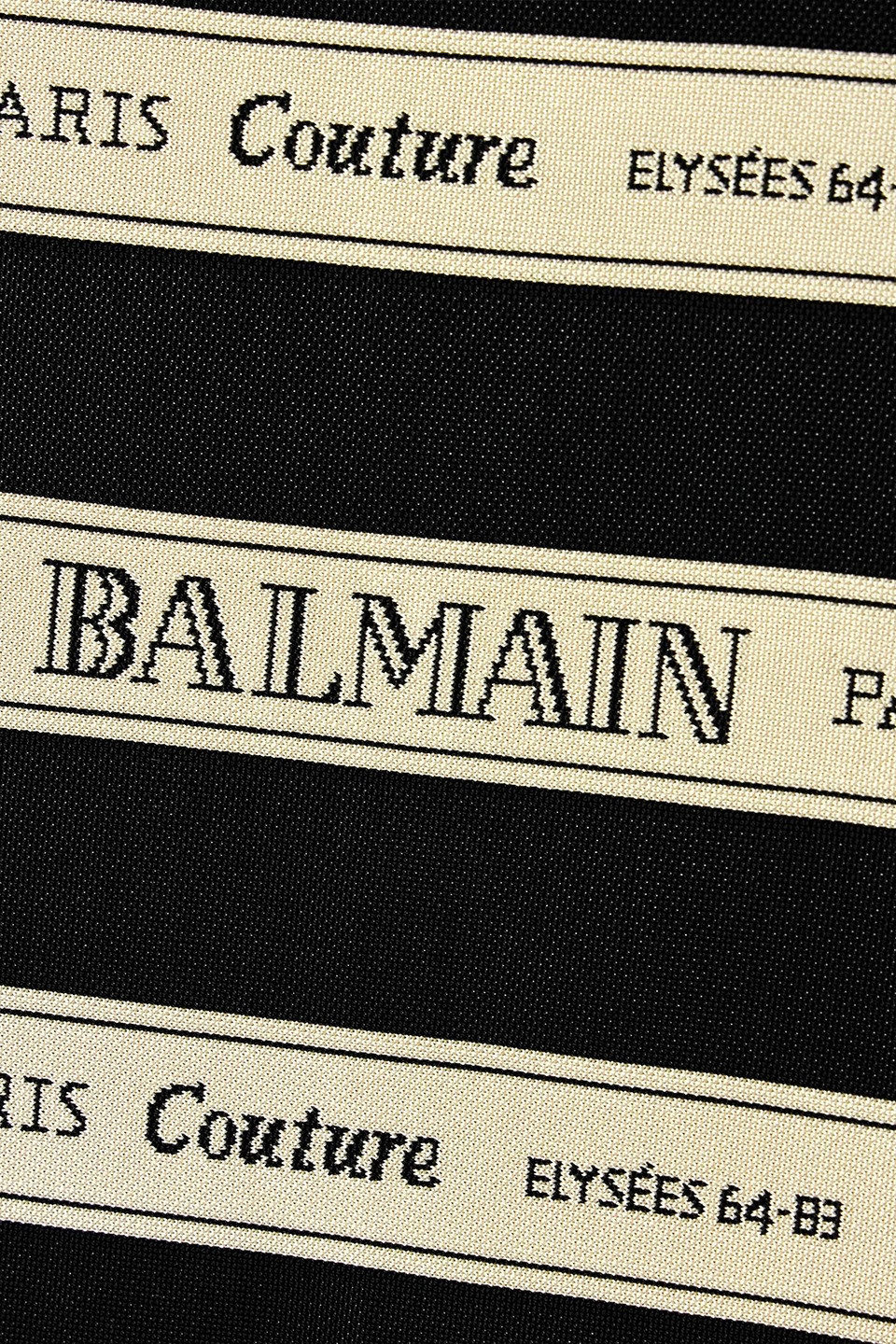 Balmain Canvas-jacquard Mini Skirt In Black