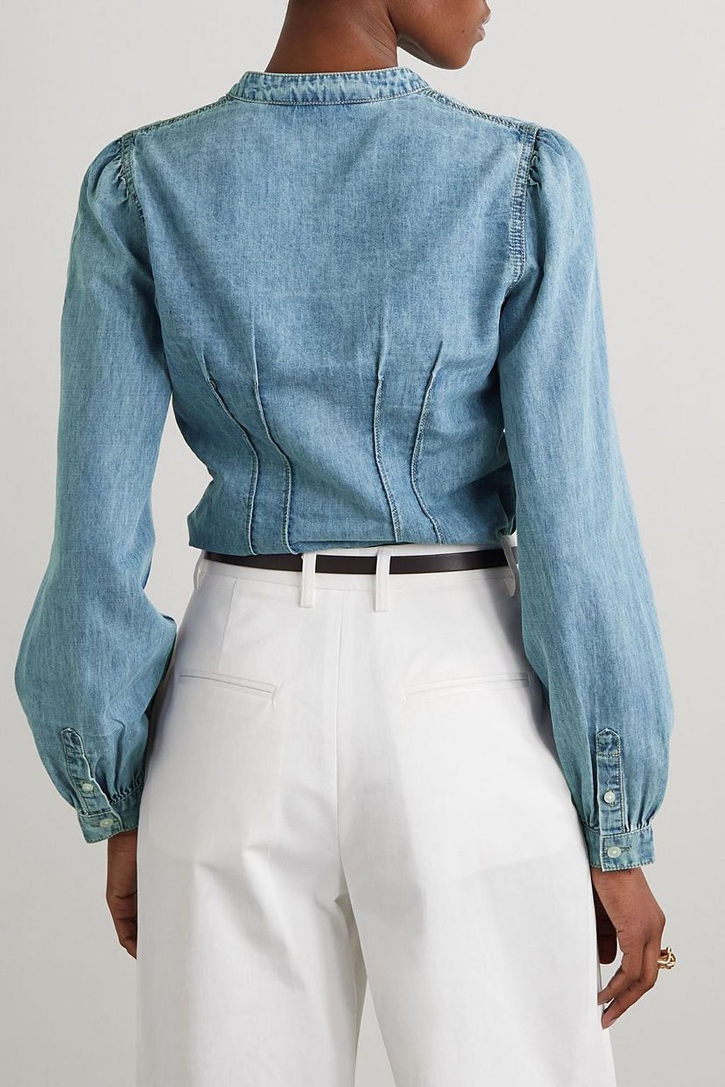 VERONICA BEARD Sedona cotton and Lyocell-blend chambray blouse