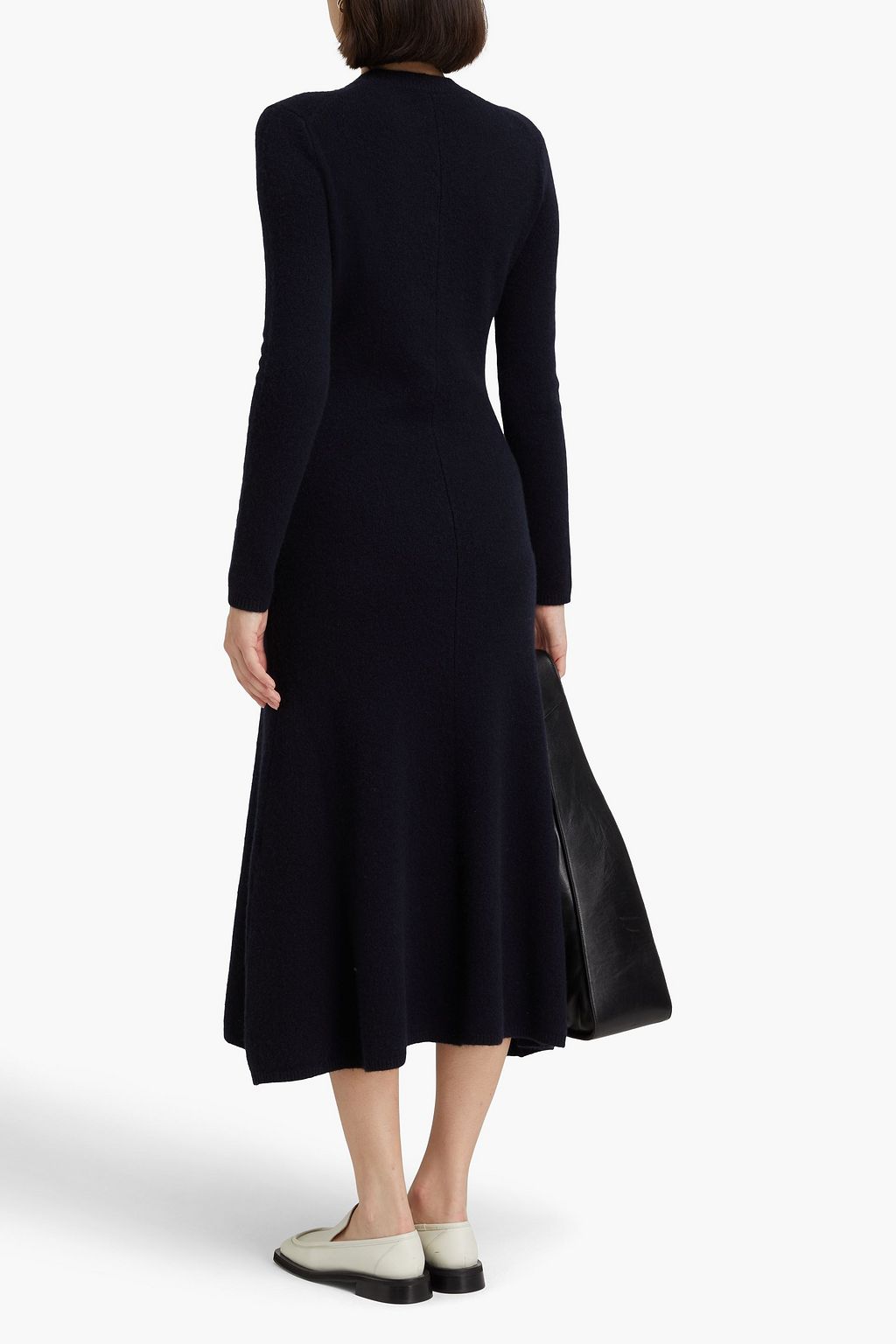 JOSEPH Brushed cashmere-blend midi dress