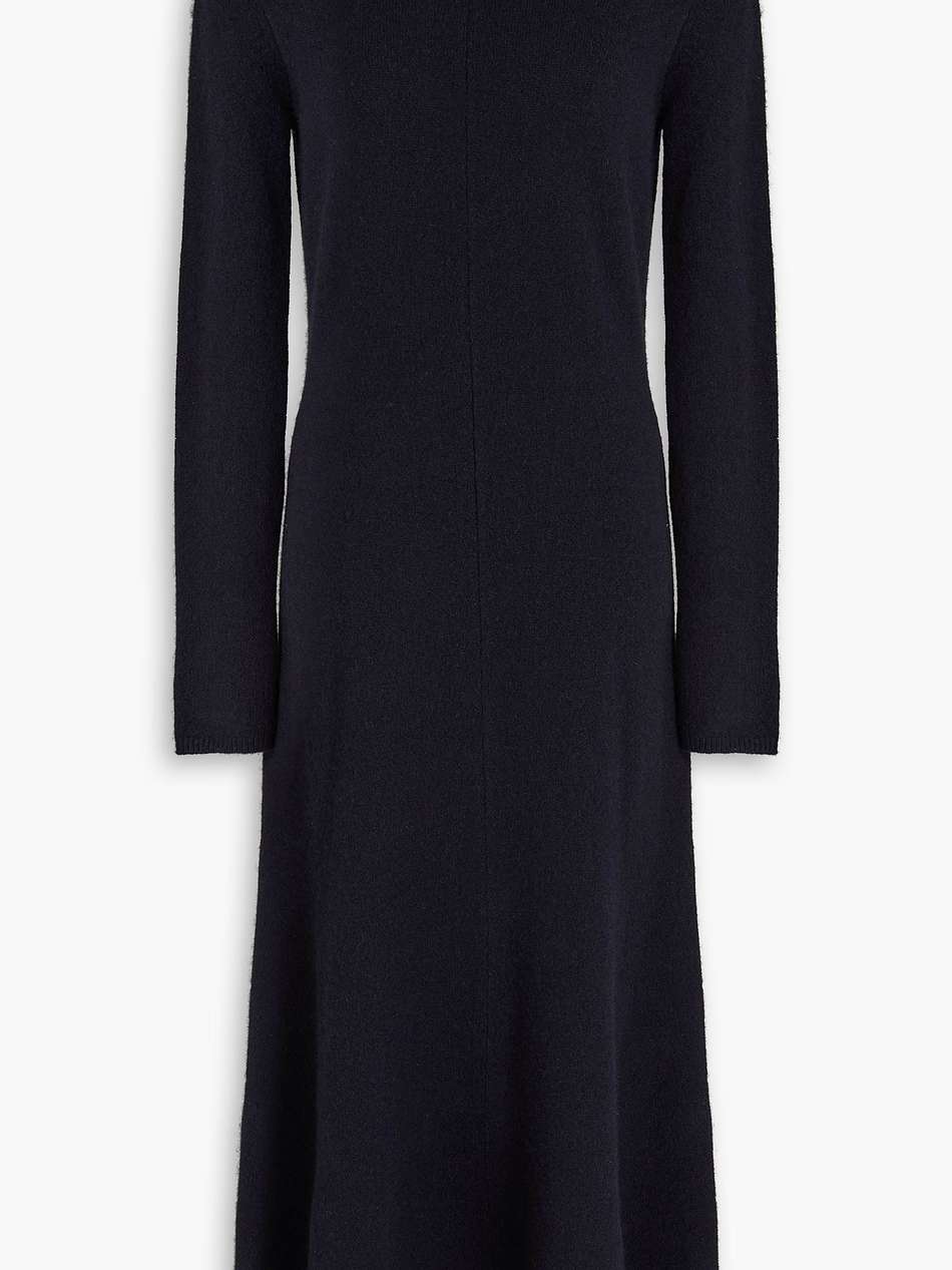 brushed cashmere-blend midi dress