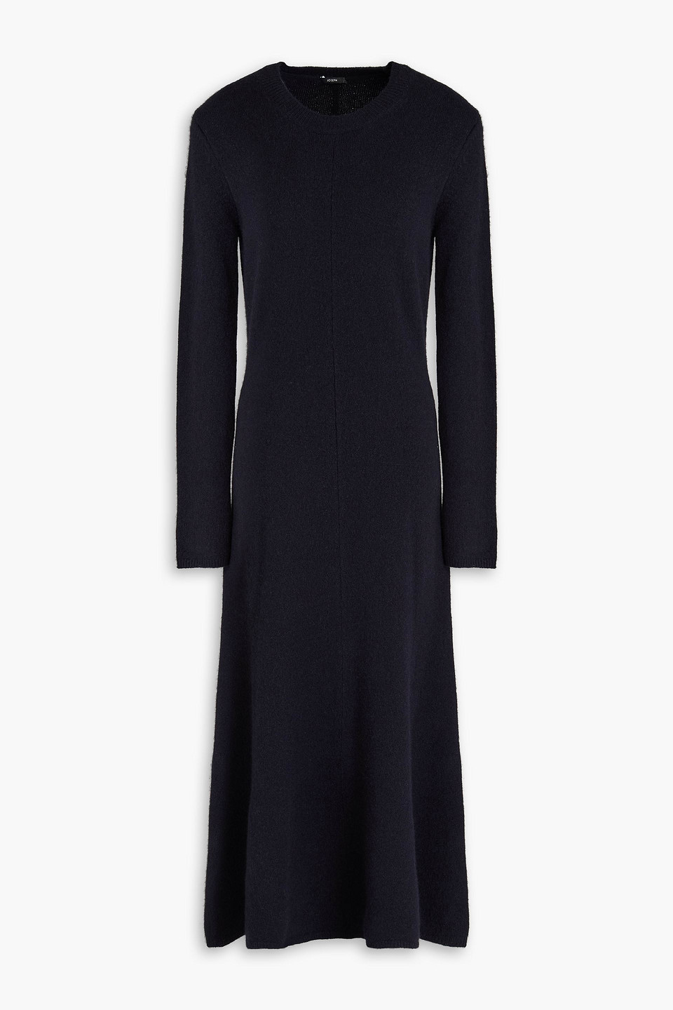Joseph Brushed Cashmere-blend Midi Dress In Navy