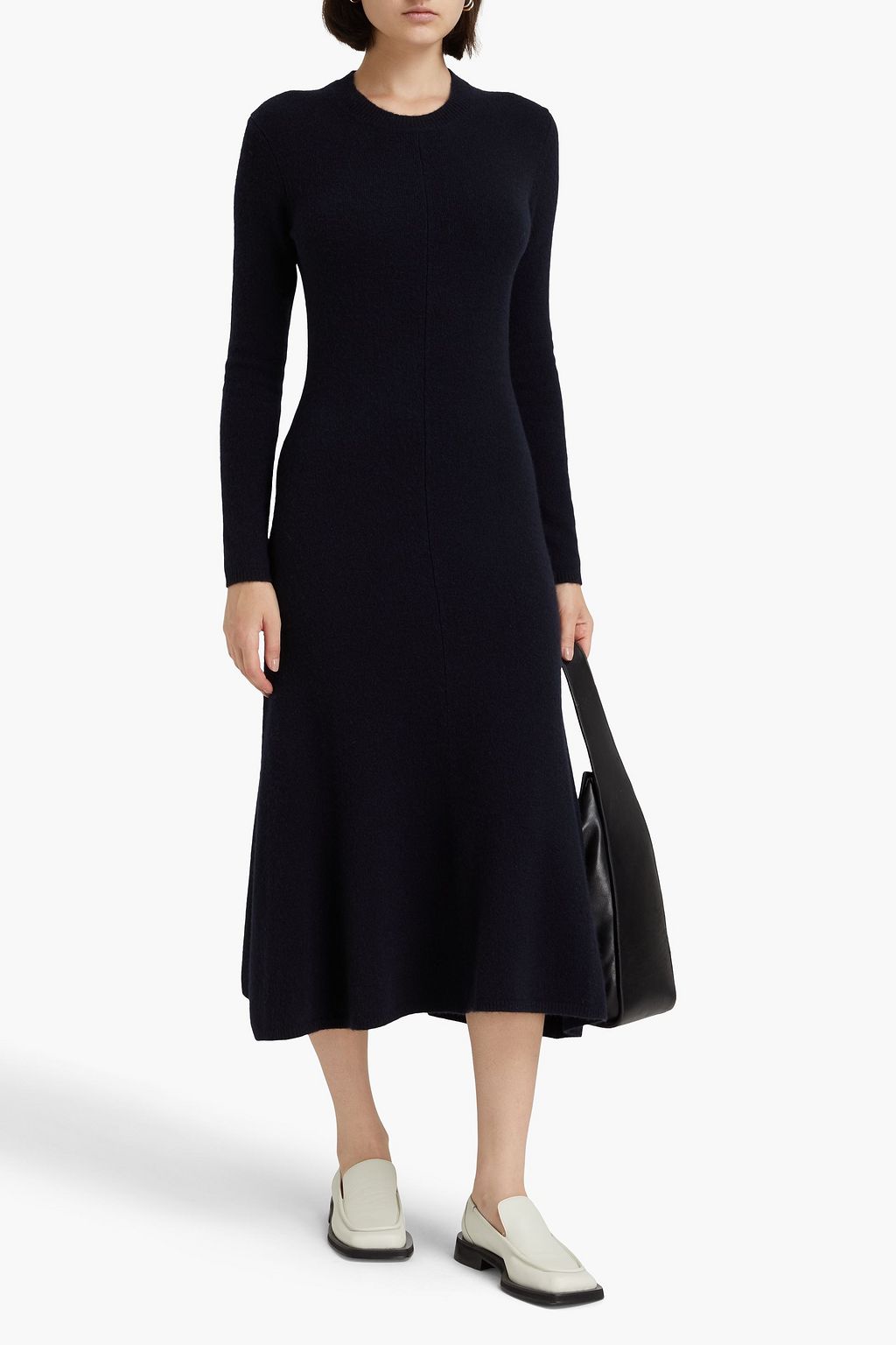 JOSEPH Brushed cashmere-blend midi dress