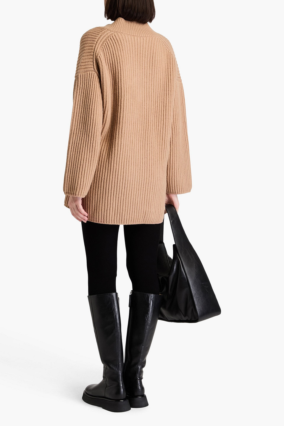 Joseph Ribbed Merino Wool Sweater In Sand
