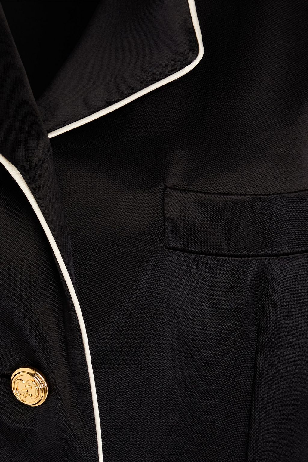 GUCCI Hemdkleid aus Satin aus einer Seidenmischung in Midilänge mit Gürtel