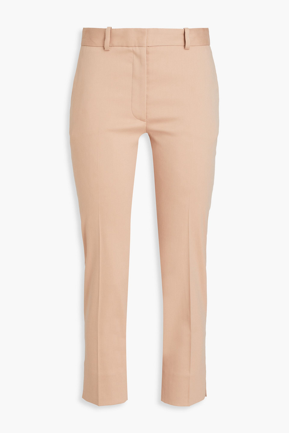 Joseph Cropped Cotton-blend Poplin Slim-leg Pants In Sand