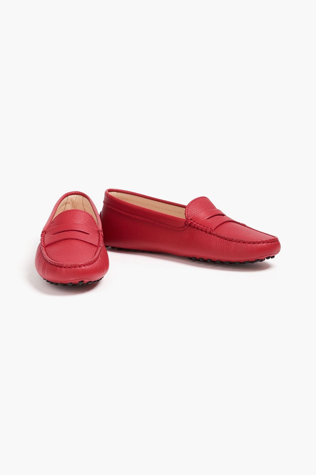 TOD'S حذاء لوفر من الجلد المُحبّب