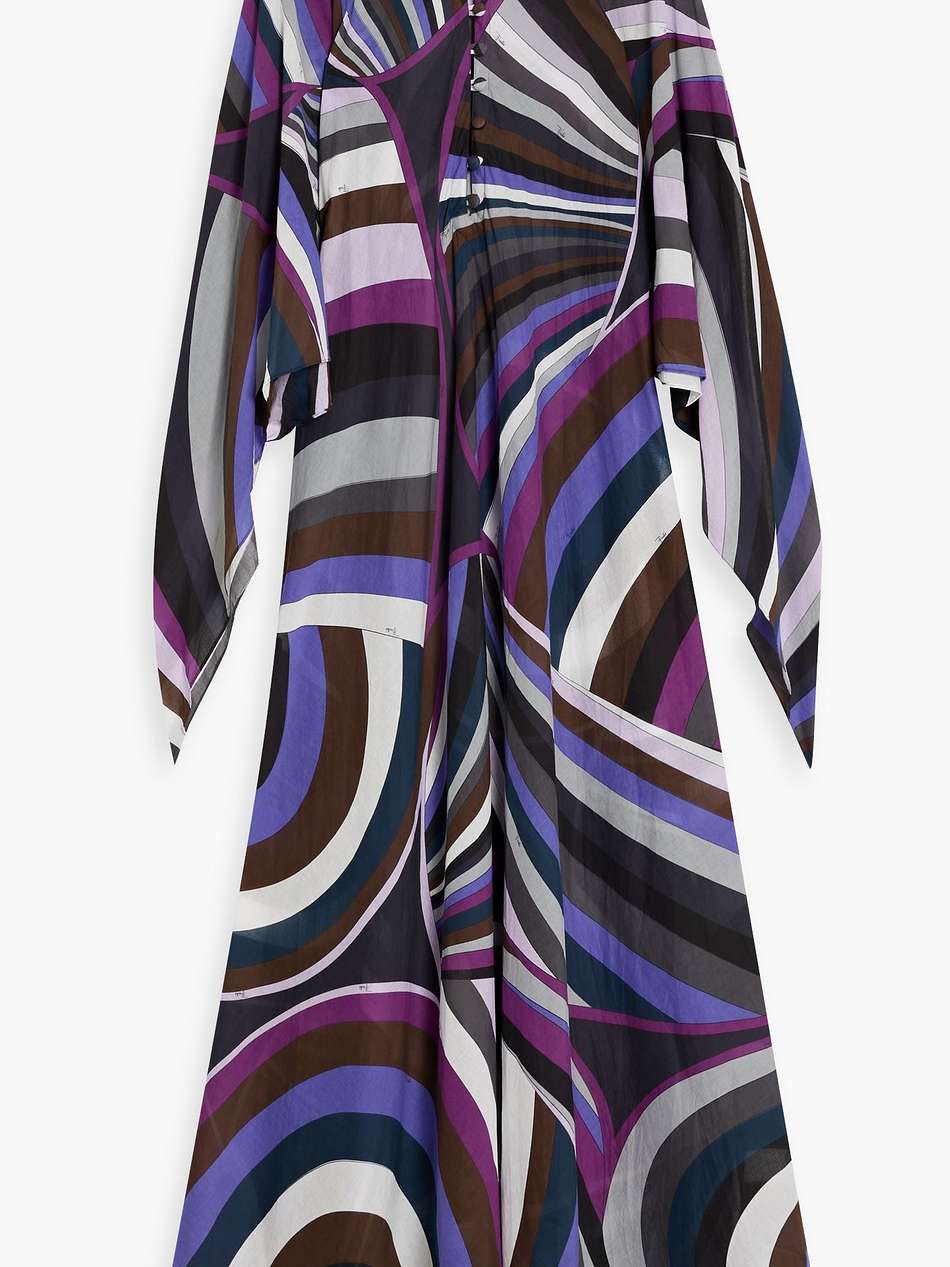 printed cotton-voile kaftan