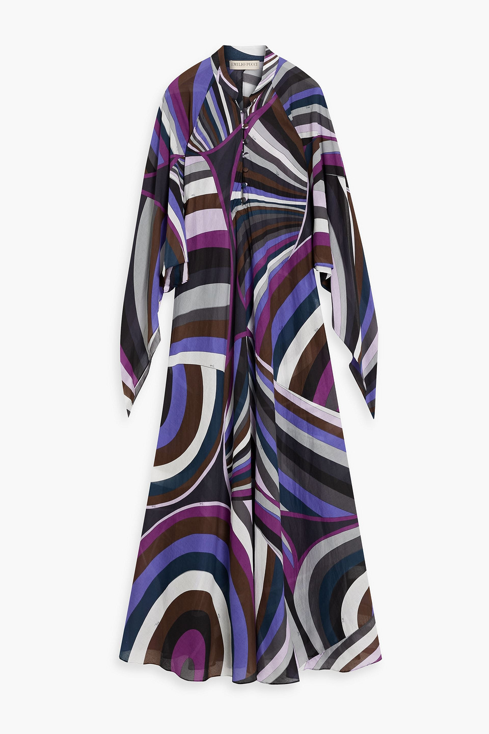 Pucci Printed Cotton-voile Kaftan In Purple