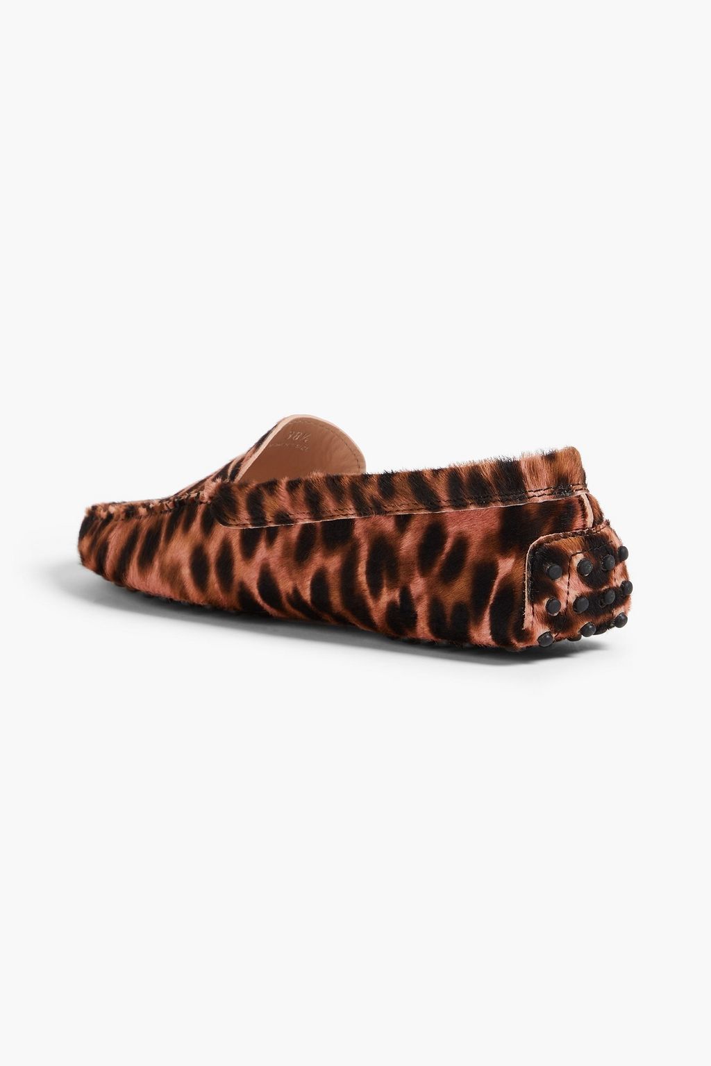 TOD'S حذاء لوفر من وبر العجل مزين بطبعة جلد الفهد