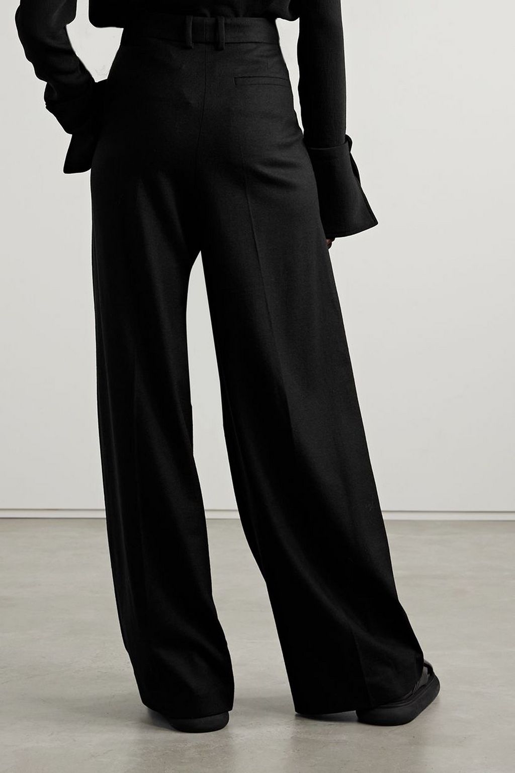 JOSEPH Alana wool-blend flannel wide-leg pants