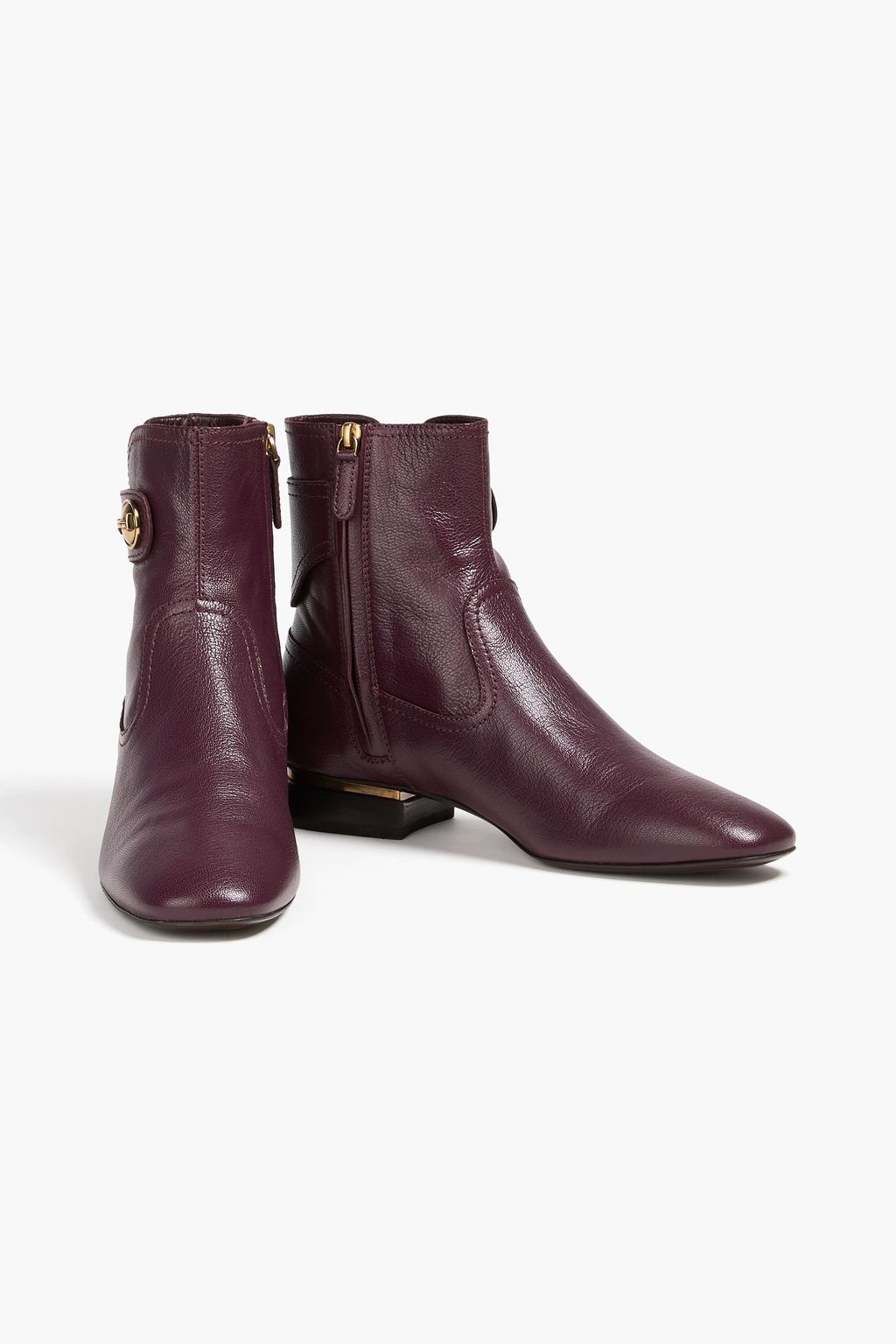 TOD'S بوت بطول الكاحل من الجلد بملمس نافر