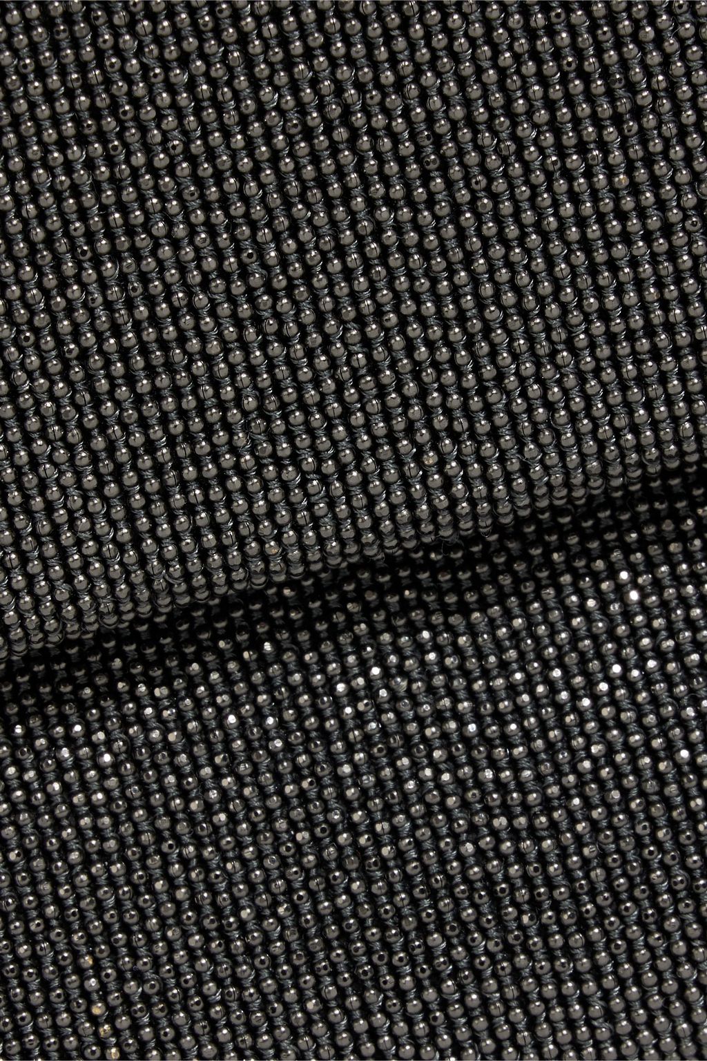 BRUNELLO CUCINELLI Bead-embellished leather cross-body bag