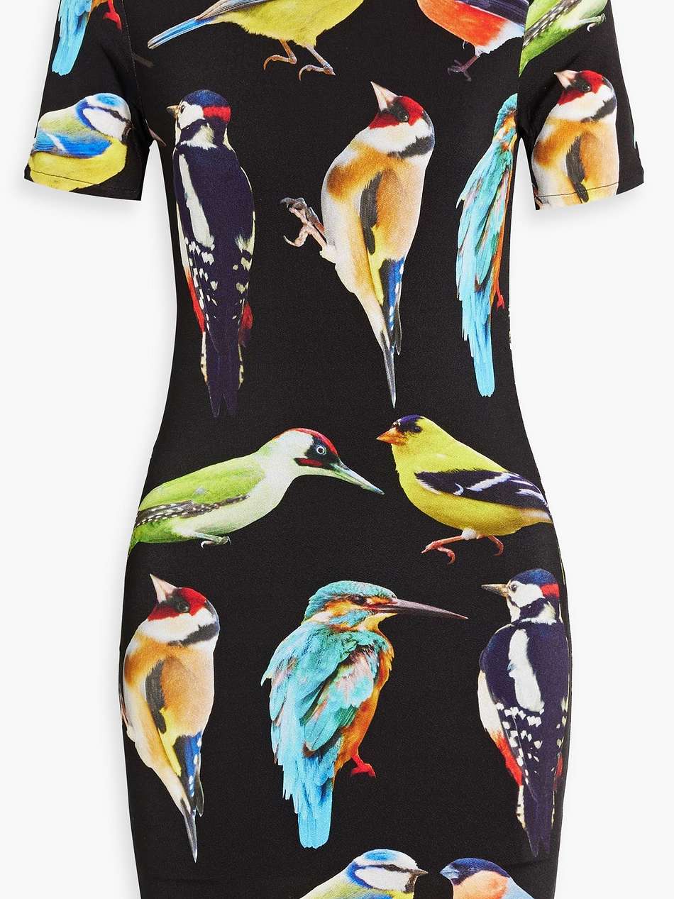 printed stretch-jersey mini dress