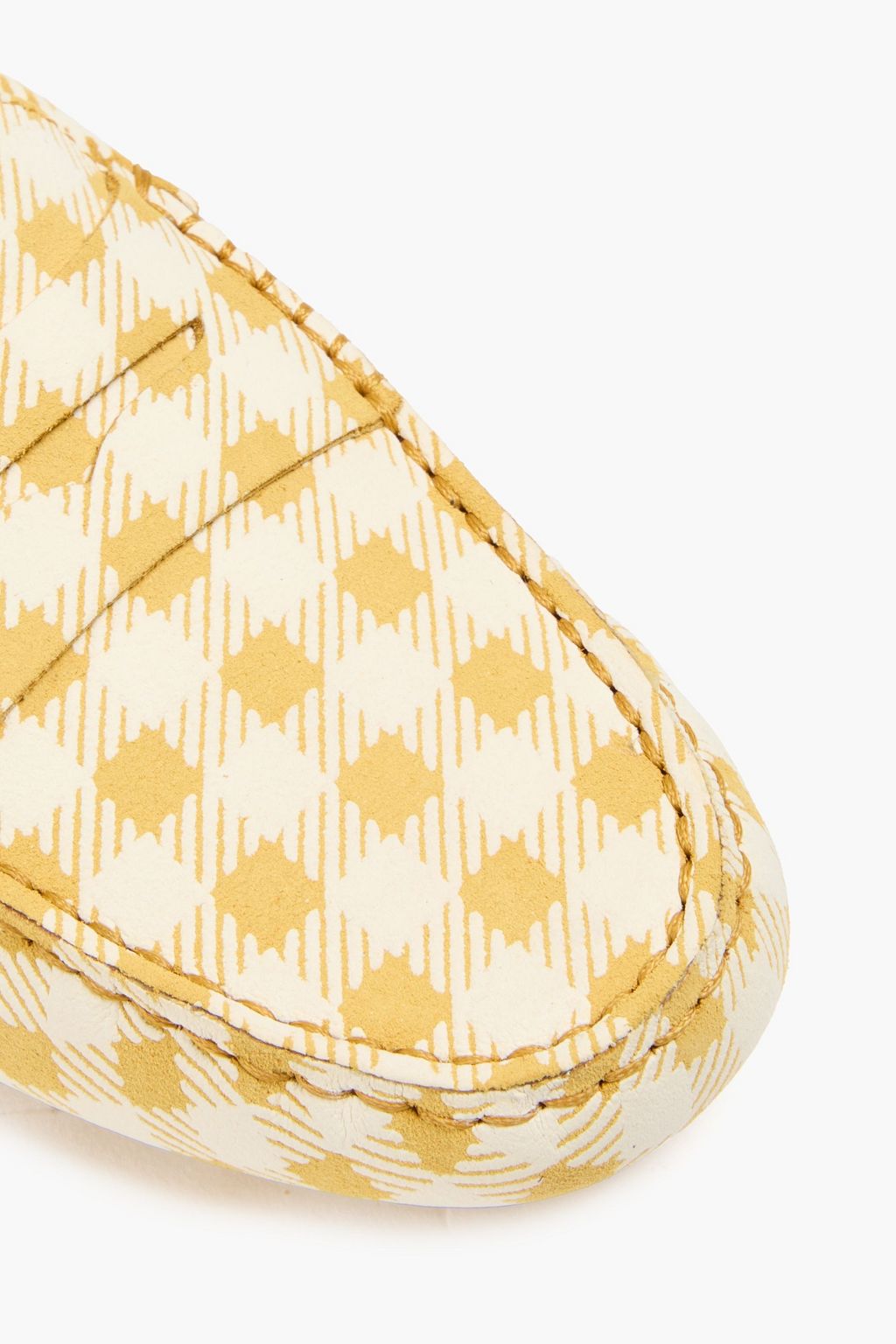 TOD'S حذاء لوفر Gommino من الجلد بطبعة مربعات