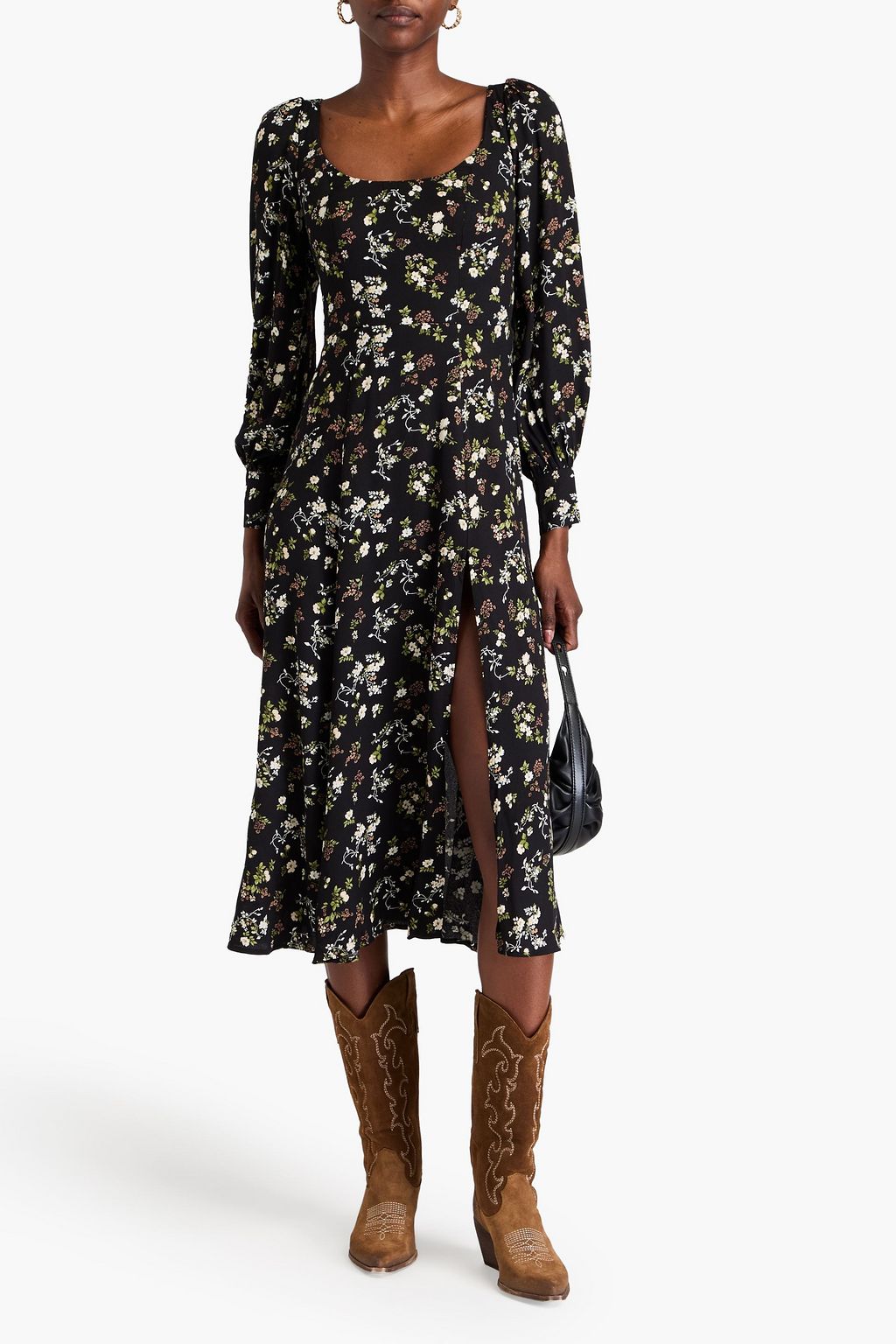 REFORMATION Alessi floral-print crepe midi dress