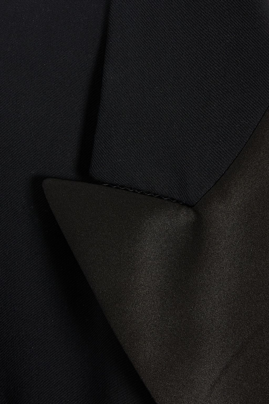 BRUNELLO CUCINELLI Double-breasted satin-trimmed twill blazer