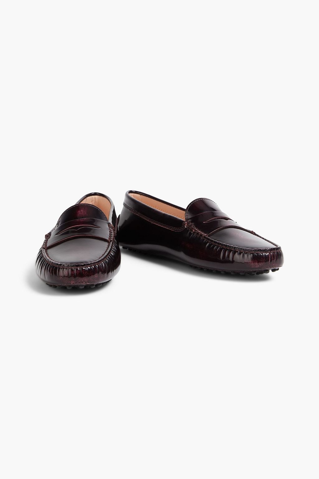 TOD'S حذاء لوفر من جلد السويد مزين بربطة على شكل فراشة