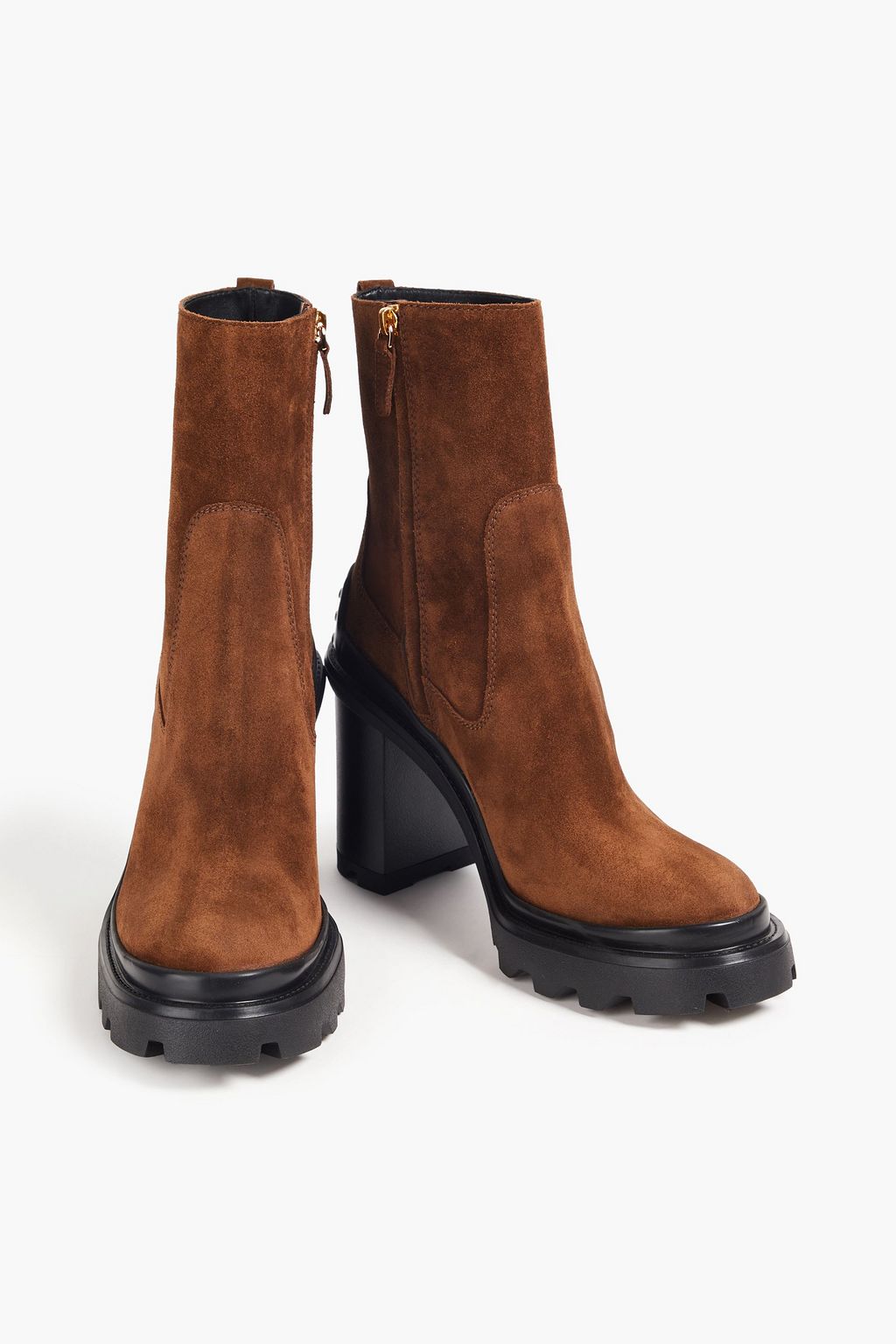 TOD'S بوت بطول الكاحل من جلد السويد