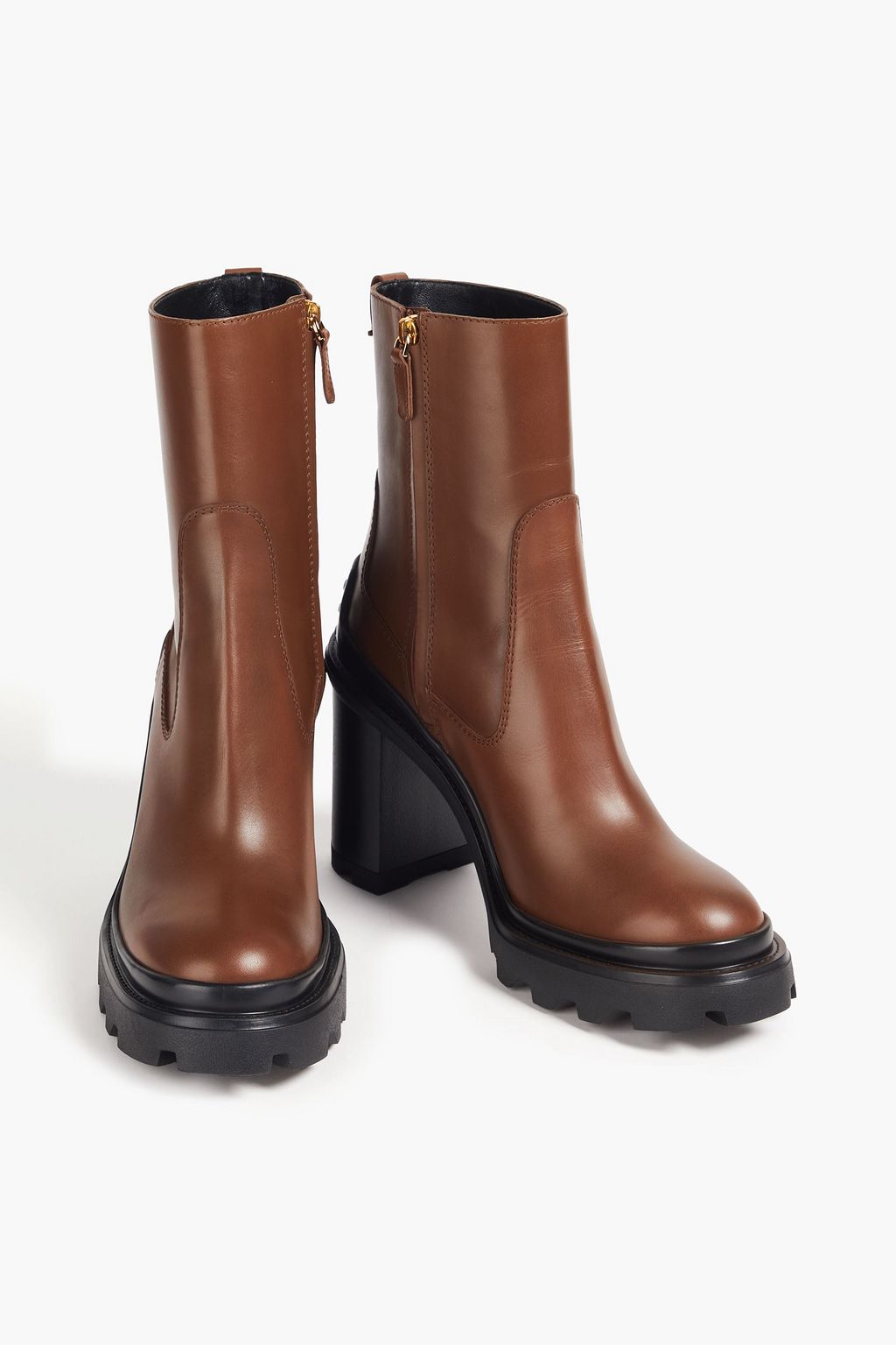 TOD'S بوت بطول الكاحل من الجلد