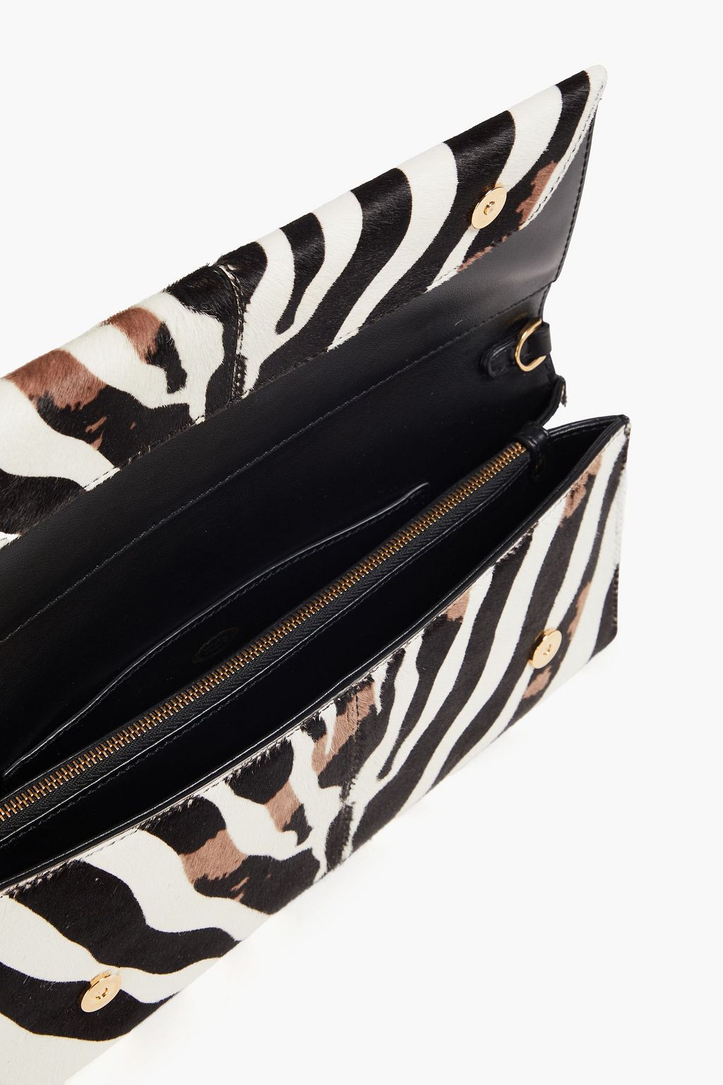 TOD'S Zebra-print calf hair clutch