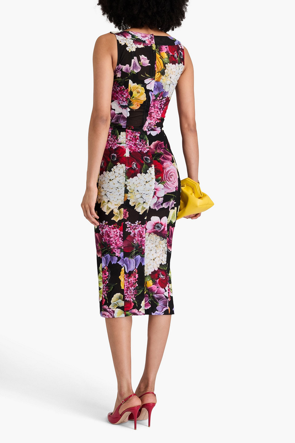 Dolce & Gabbana Floral-print Stretch-jersey Midi Dress